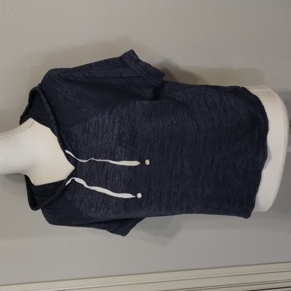 Gilly Hicks Sydney Hooded Top Crop Top Size Medium blue drawstring Gilly Hicks - Picture 2 of 11